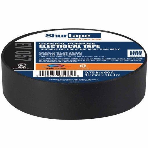 TAPE, ELECTRICAL, CONTRACTOR -GRADE , 3/4 X 60FT-BLACK