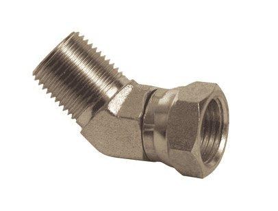 3/8 M-NPT X 3/8 FEMALE SWIVEL TO 45