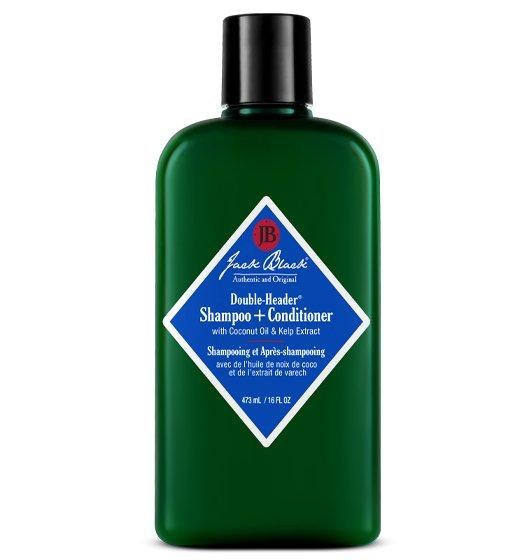 HAIR, DOUBLE-HEADER 2-IN-1 SHAMPOO 16OZ, JACK BLACK