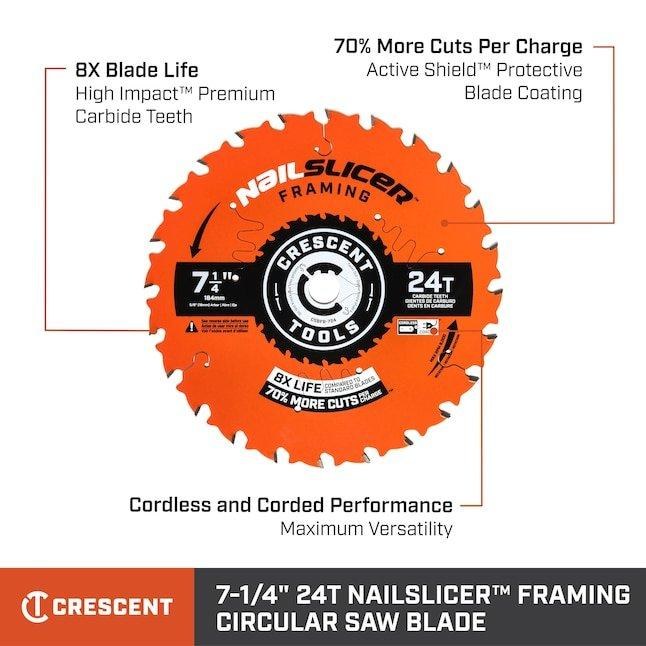 BLADE, CIRCULAR, 7 1/4"  SAW BLADE (NAIL SLICER)  24T  (EACH)