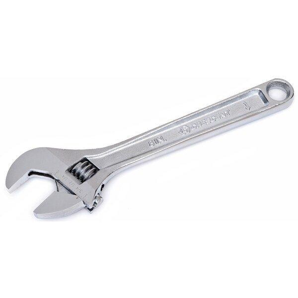 WRENCH, CHROME 8" ADJUSTABLE, CARDED