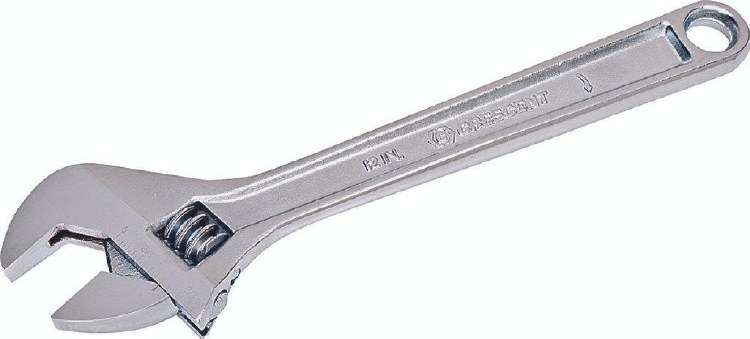 WRENCH, CHROME 12" ADJUSTABLE, CARDED