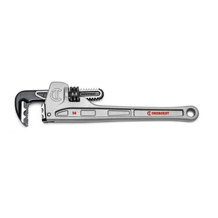 WRENCH, PIPE, LONG HANDLE, ALUMINUM, 14"