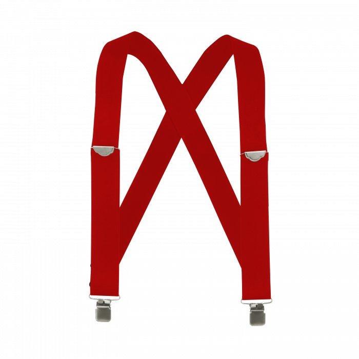 SUSPENDER, 2" X-BACK WORK CLIP-ON RED WEBBING, LARGE, WELCH WORKWEAR