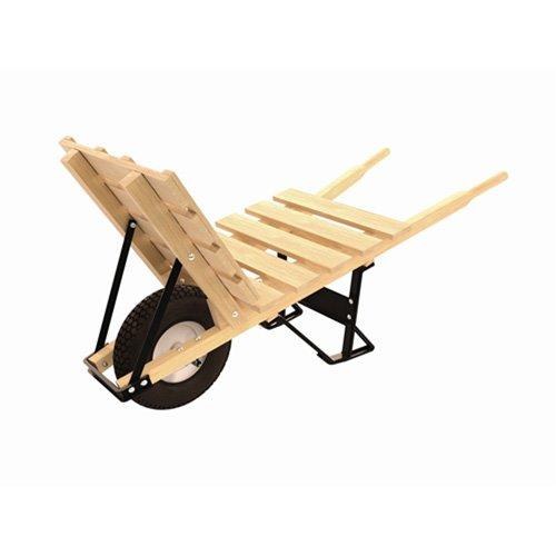 WHEELBARROW, WOOD BED AND DASH, 60" HANDLES, FOR BRICK AND TILE