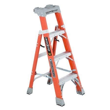 LADDER, CROSS STEP, 4 FT, FIBERGLASS, TYPE 1A, WGT 300#