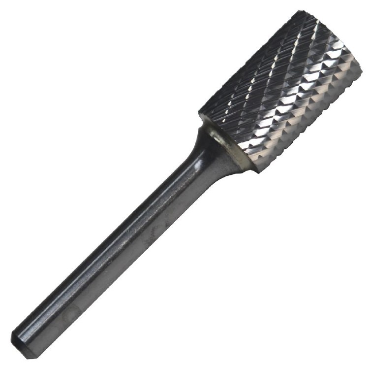 BUR 6" OAL SA3X6 3/8" X 3/4" CYLINDRICAL END CARBIDE BURR 6" x 1/4" SHANK