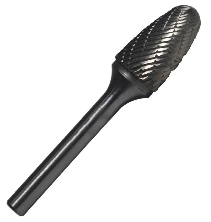SHANK, 6" OAL, SA3X6 3/8 X 3/4  TREE RADIUS, END CARBIDE BURR, 1/4" SHANK