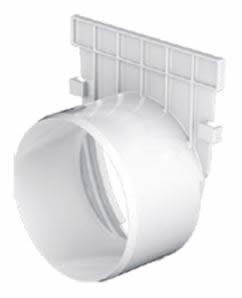 4" NH END OUTLET FOR T1400 SERIES (LIGHT BEIGE-WHITE PLASTIC)