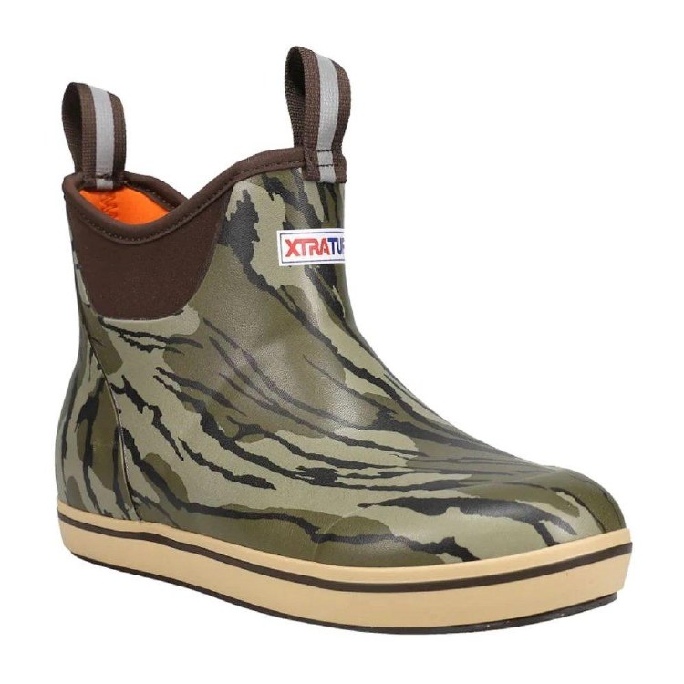BOOT, 6" PRINT ANKLE DECK BOOT, MOSSY OAKS BOTTOMLANDS, XTRATUF
