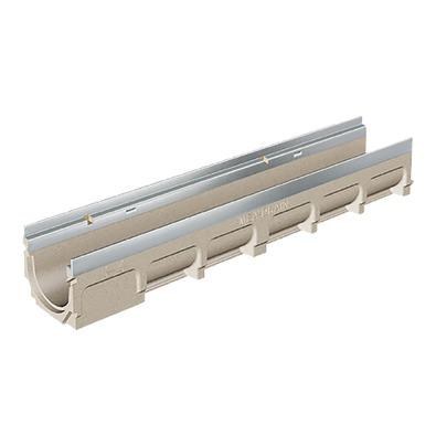 TRENCH DRAIN, CONPOLY-GALVANIZED EDGE, SLOPE, 1 METER (39.37"), REQUIRES GRATE