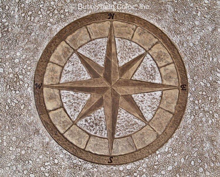 STAMPS, CONCRETE, 48" X 48" COMPASS ROSE, GREEN