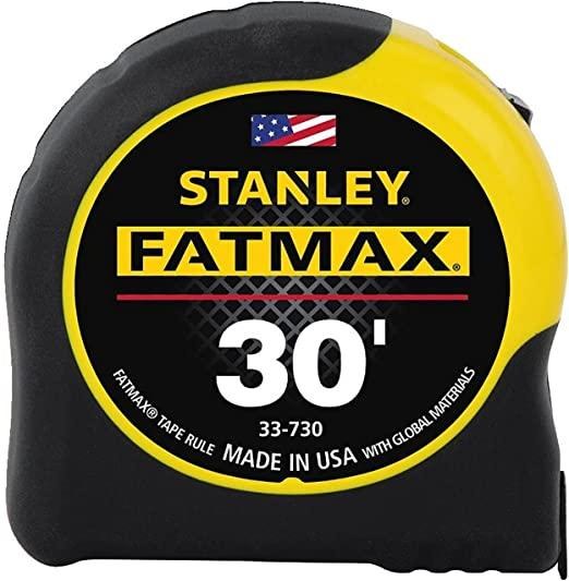TAPE MEASURE, 30 FT x 1-1/4", STANLEY- FAT MAX