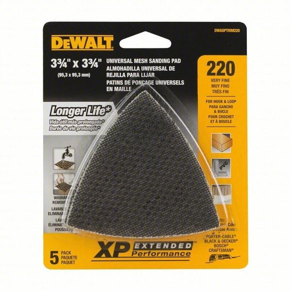 MESH 220 GRIT, HOOK and LOOP, TRIANGLE, 5-Pack