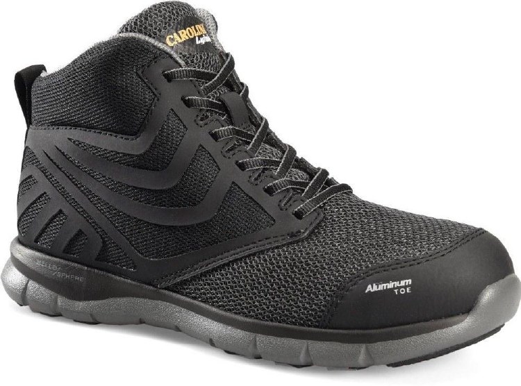 BOOT, 6" MID ATHLETIC ALUM TOE, BLACK MESH, CAROLINA