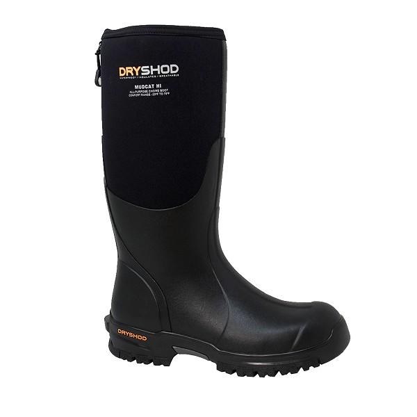 BOOT, MUDCAT HI, BLACK/ORANGE, DRYSHOD