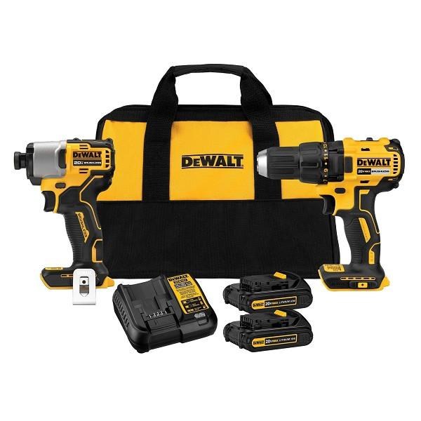 TOOL COMBO KIT, 20V MAX- DRILL & IMPACT W/X2 2AH BATT.