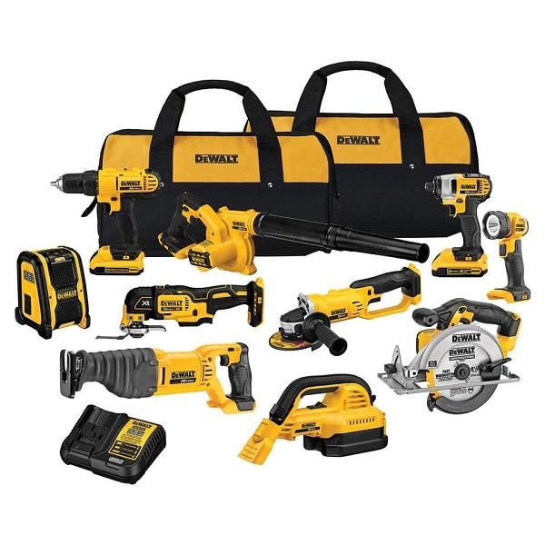 TOOL COMBO KIT, 10 PC, 20V MAX LI-ION  DEWALT