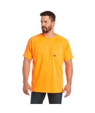 TSHIRT, REBAR HEAT FIGHTER NEON ORANGE, ARIAT