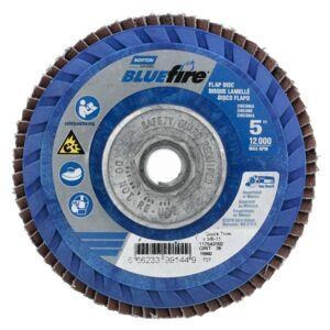 FLAP DISC, 5 X 5/8-11", BLUEFIRE FLAP DISC, 36 GRIT R860