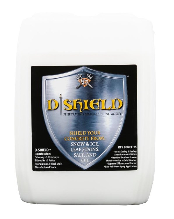 SEALER D-SHIELD  DUAL FUNCTIONING CHEMICAL REACTIVE CURING COMPOUND/ WATER REPELLENT. MINIMIZES SALT/WATER DAMAGE