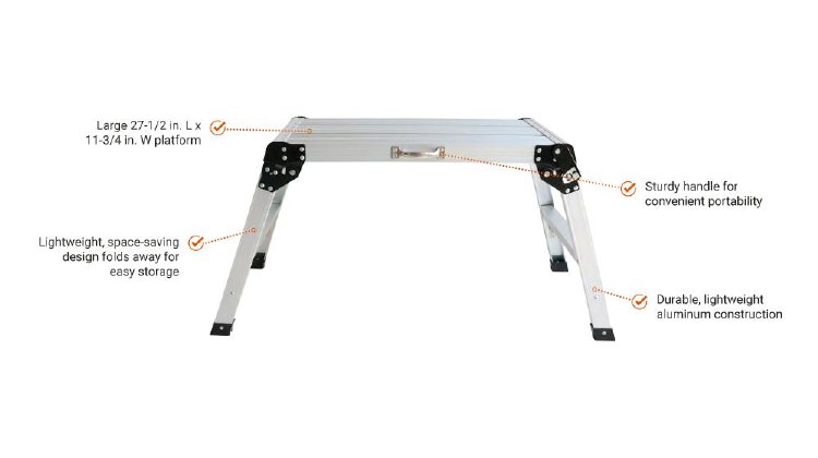 PLATFORM, FOLDING ALUMINUM