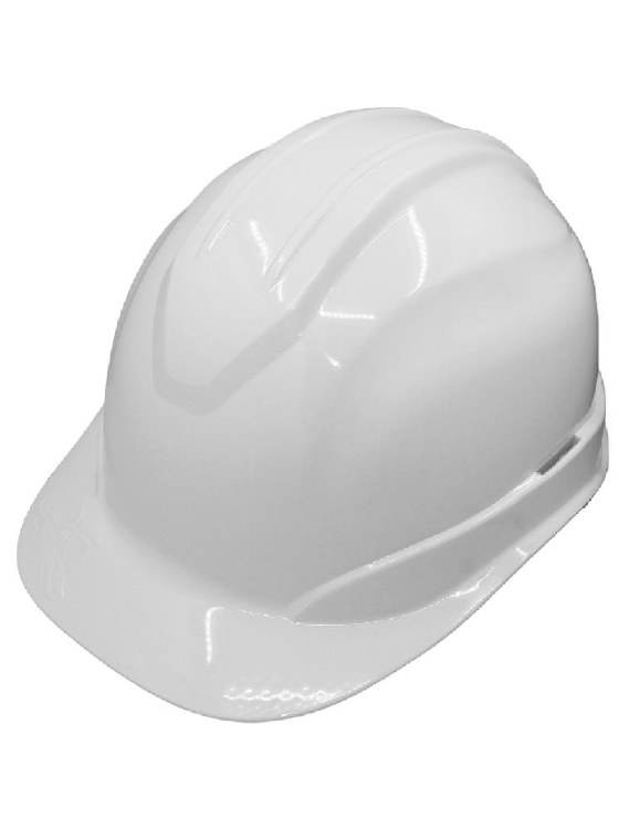 HARD HAT, RATCHET BACK 6 PT CAP STYLE WHITE