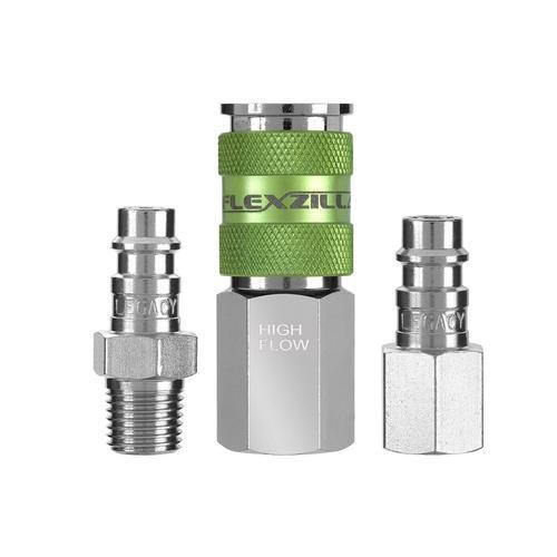 KIT, COUPLER PLUG 3PC 1/4" NPT HIGH FLOW