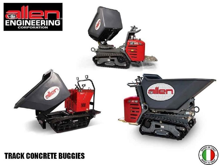 BUGGY, POWER, TRACK SWIVEL, CONCRETE, 14 CU FT, 2000 LB CAPACITY, 32" WIDE, HONDA 6X360