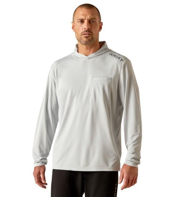T-SHIRT, REBAR SUNBLOCKER HOODED LONG SLEEVE, ARIAT