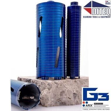 CORE BIT DRY BLUE C-34AX  DIAMOND CURED CONCRETE, BRICK, BLOCK  (5/8"-11 THREAD SHANK)