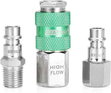 KIT, COUPLER PLUG 3PC 1/4" NPT HIGH FLOW