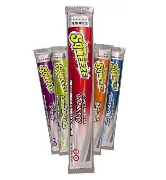 SQWINCHER FREEZER POPS, ORANGE, CHERRY, GRAPE, LEMON, ORANGE, BERRY (EACH )