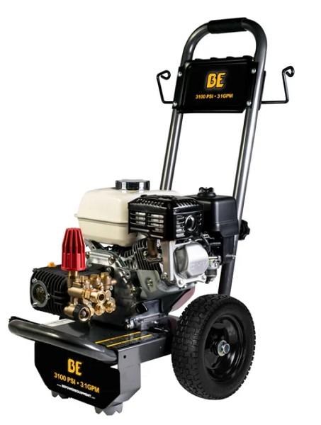 PRESSURE WASHER 3100 PSI 3.1 GPM HONDA GX200, PAINTED BASE, EXTERNAL UNLOADER COMET LWD3025G TRIPLEX PUMP 50' QC HOSE