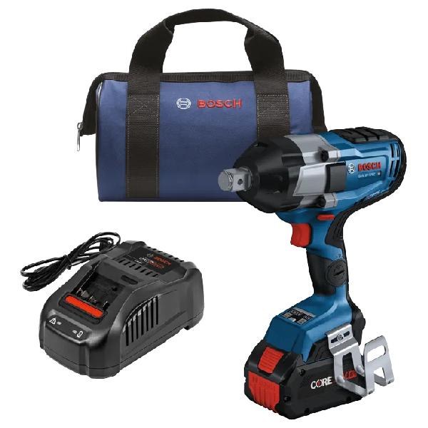 IMPACT WRENCH 3/4" DRIVE 770FTLB 18 VOLT BLUECORE WITH 1- 8 AH BATTERIES AND CASE.