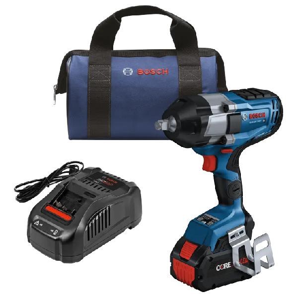 IMPACT WRENCH 1/2" DRIVE 740 FTLB 18 VOLT BLUECORE WITH 1- 8 AH BATTERIES AND CASE