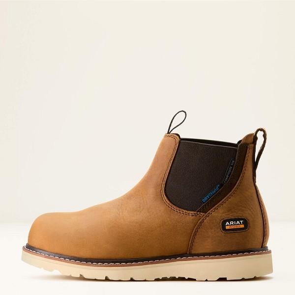 BOOT, WOMENS REBAR WEDGE CHELSEA WATERPROOF COMP TOE, ARIAT