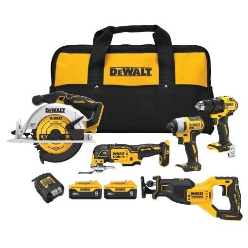 TOOL COMBO KIT 5 PIECE 20V MAX LI-ION  DEWALT