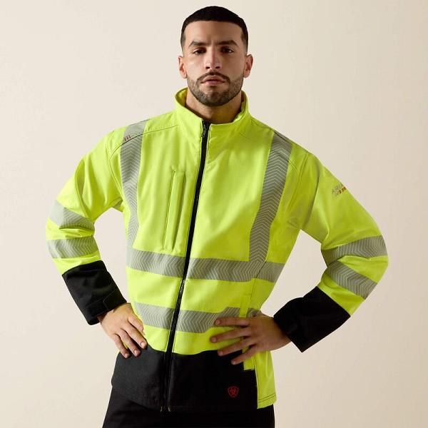 JACKET, FR MEN'S VERNON HI-VIZ SOFTSHELL, ARIAT