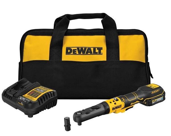 Ratchet 20V Max  XR Cordless Brushless 3/8" & 1/2" Kit Dewalt (1) Battery (1) Charger (1) Bag