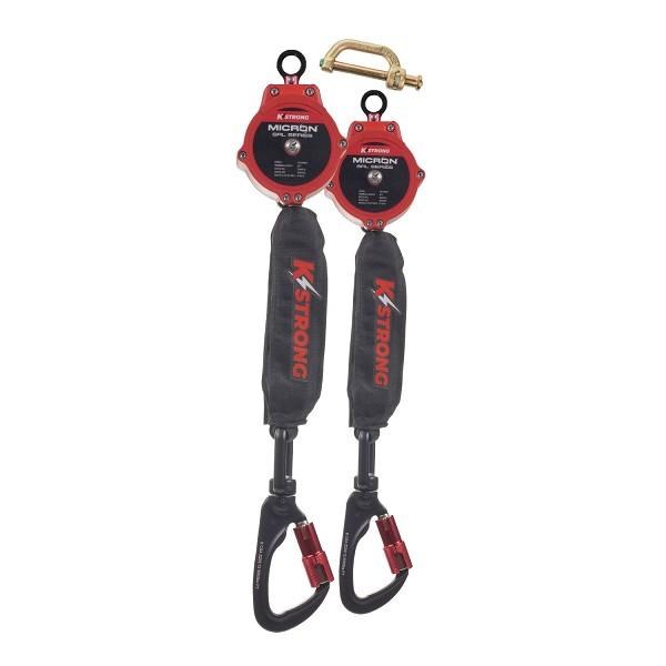 RETRACTABLE Micronâ„¢ Dual 6 ft. Class 1 Personal SRL-P with Aluminum Swivel Carabiners (ANSI) â€“ Dual Dorsal Connector Included