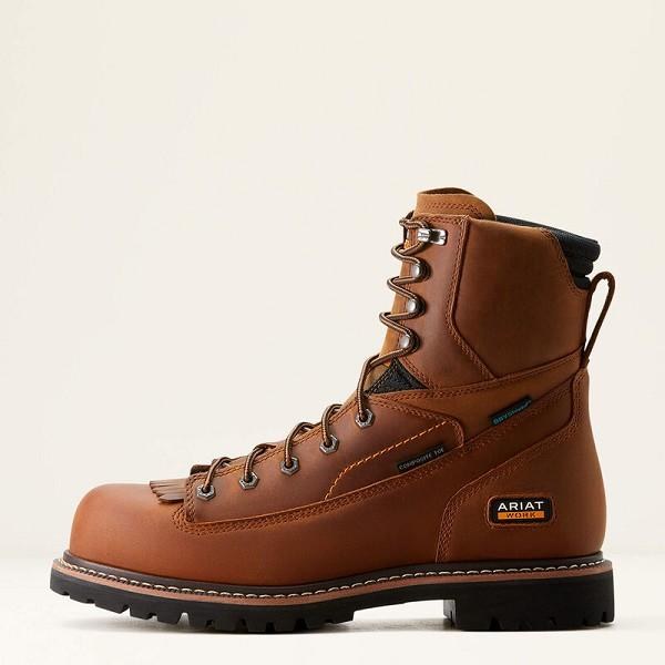 BOOT, LONGVIEW SHOCK SHIELD 8" WATERPROOF COMP TOE, ARIAT
