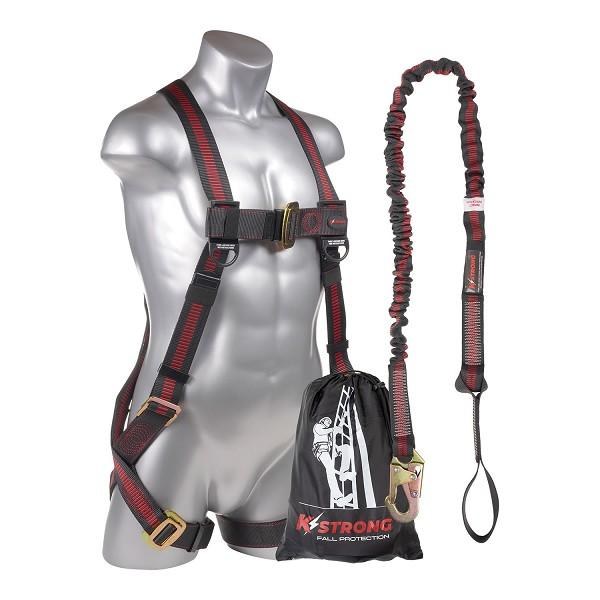 HARNESS , HARNESS (S-M) KSTRONG KAPTURE ELITE 5-POINT 6'  LANYARD W/ BAG