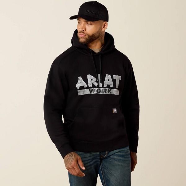SWEATSHIRT, REBAR LIGHTWEIGHT DUCT TAPE HOODIE, ARIAT