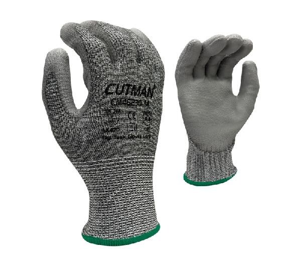 GLOVES, PALM DIPPED 13 GAUGE HDPE, NYLON, GLASS FIBER SHELL 7 GAUGE TERRY LINED ANSI A4- DOZEN