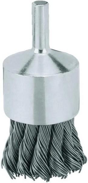 WIRE BRUSH 1" KNOT END 1/4" STEM-MOUNTED CARBON STEEL