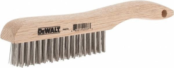 Wire Brush 4 Rows x 16 Columns Stainless Steel Curved Handle Dewalt