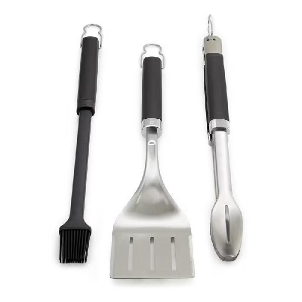 TOOL SET 3 PIECE SPATULA, TONGS, BRUSH FOR GRILL  PRECISION