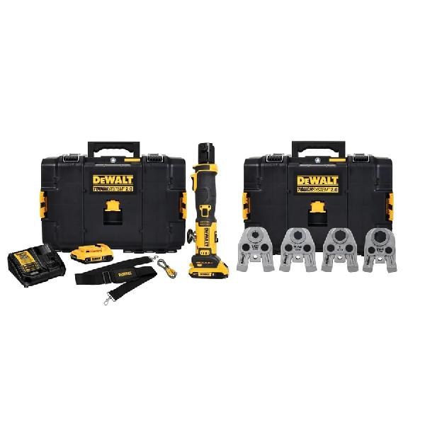 Press Tool Plumbing Pipe Compact 1/2"-2" Dies (2) 4.0 AH Batteries  (1) Charger