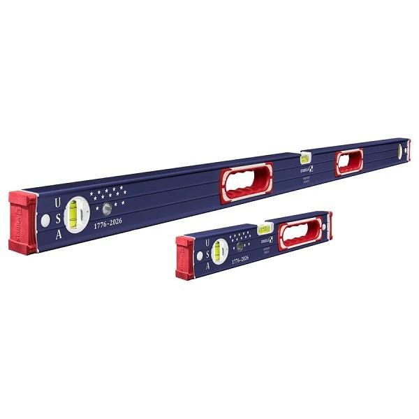 LEVEL SET 16" and 48" PATRIOT 250 YEARS TYPE 196-2 SET, STABILA LIMITED EDITION (FREE CASE)